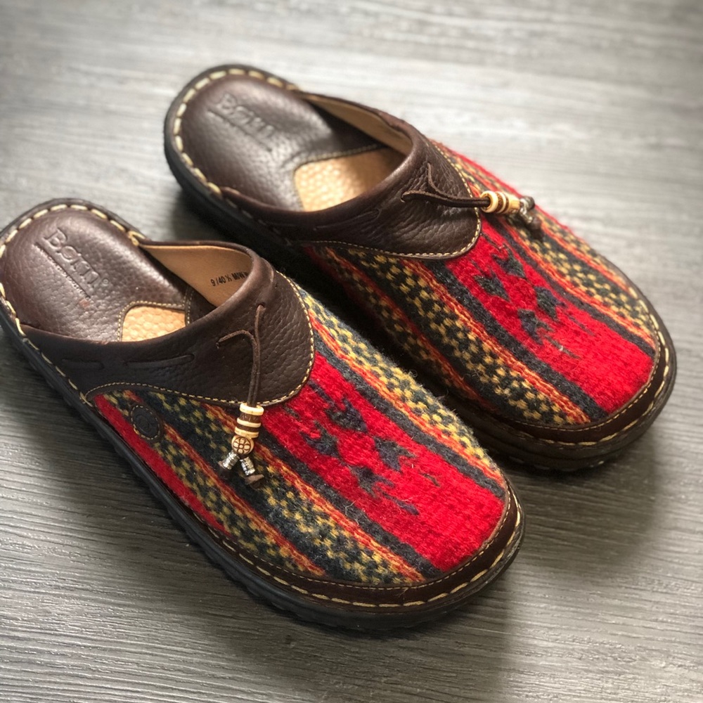 Born Aztec Wool Slip-On Shoes